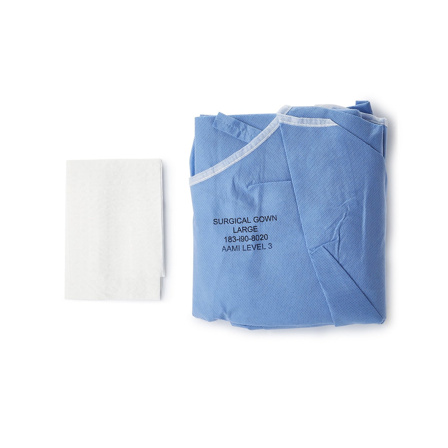 GOWN, SURGICAL NON-WOVEN RAGLAN STR W/TOWEL LG (24/CS)